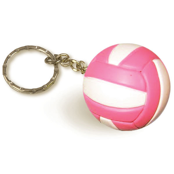 5 8.99 Pink and White Volleyball Keychain